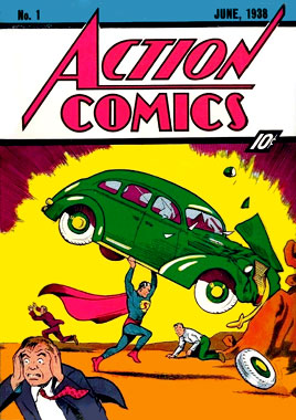 Action Comics, le numéro 1 de juin 1938 du magazine de bande-dessinée