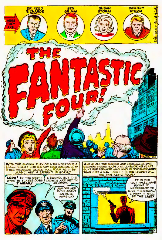 Les Quatre Fantastiques, la bande dessinée de 1961