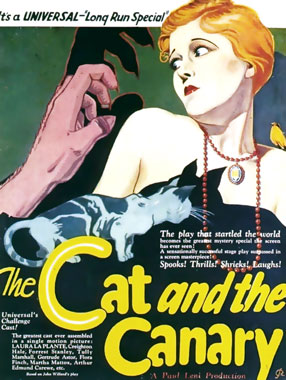 The cat and the canary, La volonté du mort, le film de 1927