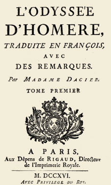 L'odyssée, le roman de Homère du 8ème siècle avant J.C.