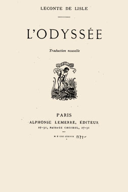 L'odyssée, le roman de Homère du 8ème siècle avant J.C.